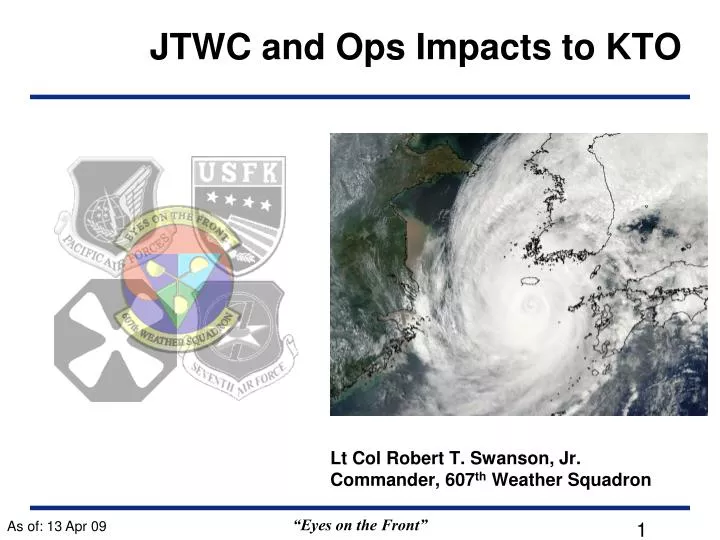 jtwc and ops impacts to kto
