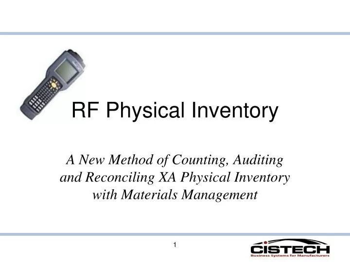 rf physical inventory