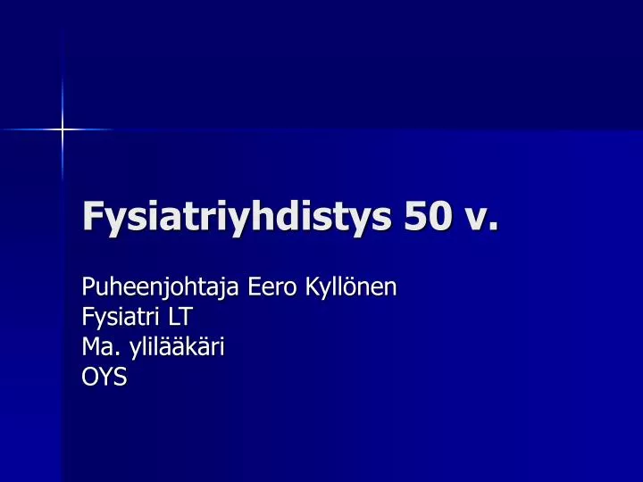 fysiatriyhdistys 50 v