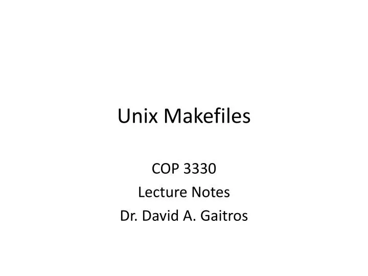 unix makefiles