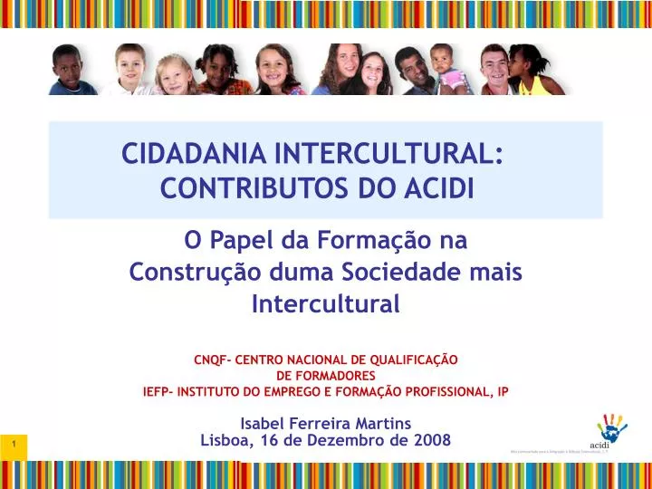 cidadania intercultural contributos do acidi