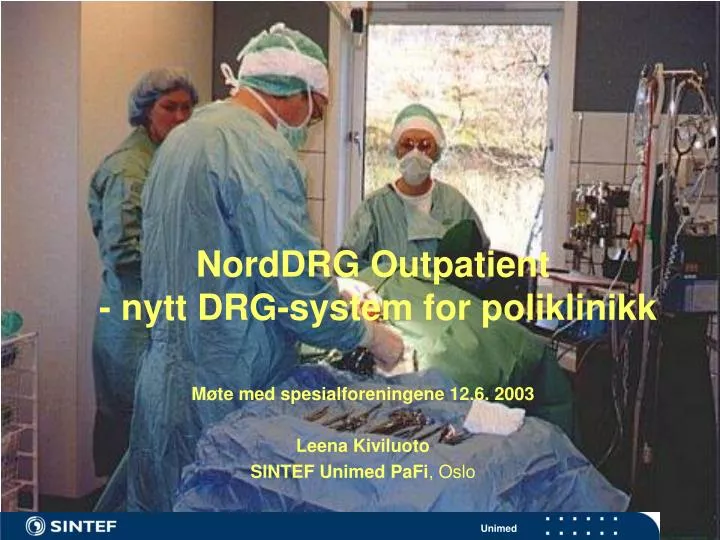 norddrg outpatient nytt drg system for poliklinikk