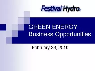 GREEN ENERGY Business Opportunities