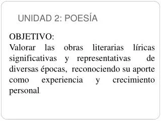 unidad 2 poes a