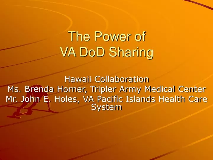 the power of va dod sharing