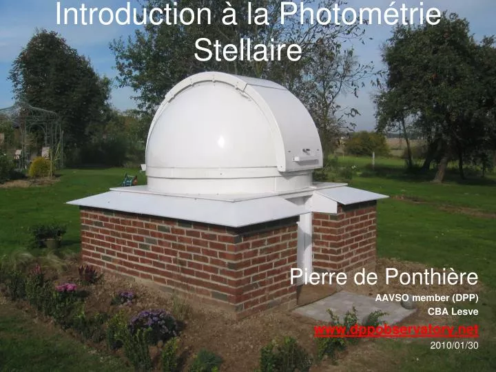 introduction la photom trie stellaire