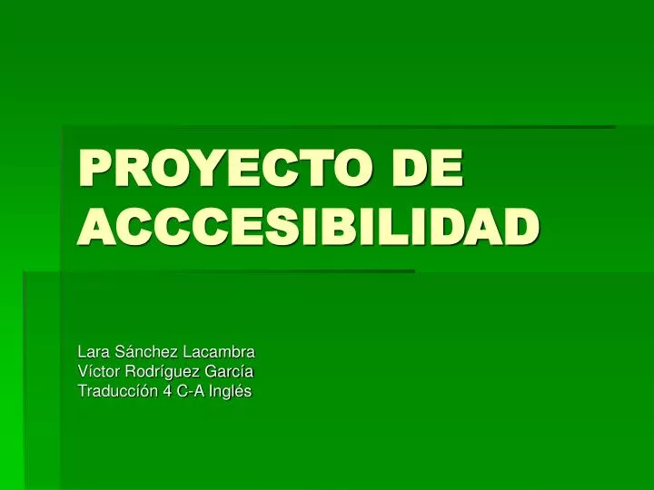 proyecto de acccesibilidad