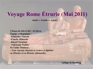 Voyage Rome Étrurie (Mai 2011)