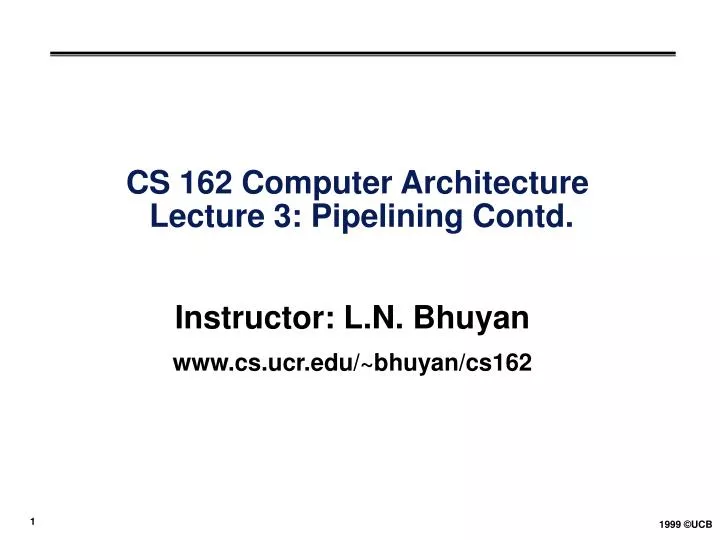 cs 162 computer architecture lecture 3 pipelining contd
