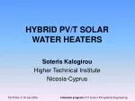 HYBRID PV/T SOLAR WATER HEATERS - slide 1