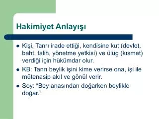 hakimiyet anlay