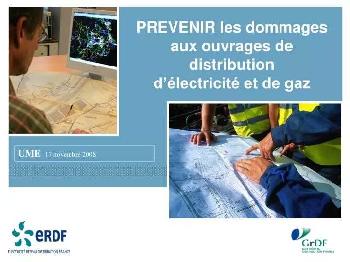 prevenir les dommages aux ouvrages de distribution d lectricit et de gaz