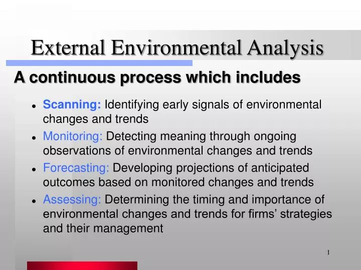 external environmental analysis