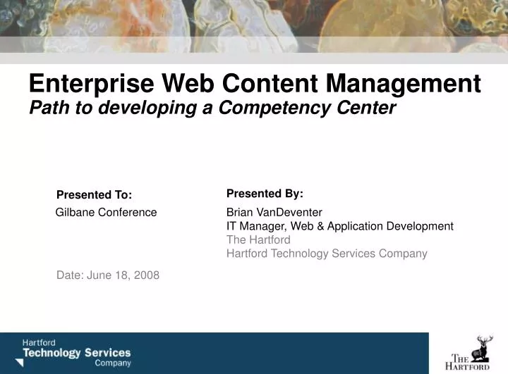 enterprise web content management path to developing a competency center