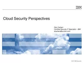 Cloud Security Perspectives