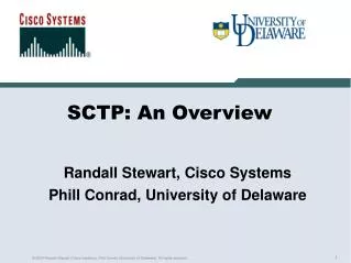 SCTP: An Overview