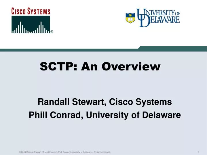 randall stewart cisco systems phill conrad university of delaware