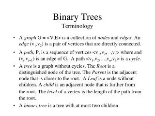Binary Trees Terminology