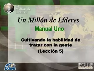 un mill n de l deres manual uno