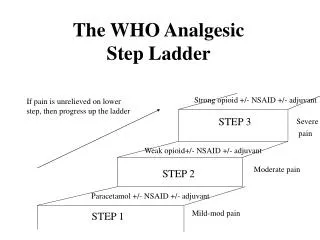The WHO Analgesic Step Ladder