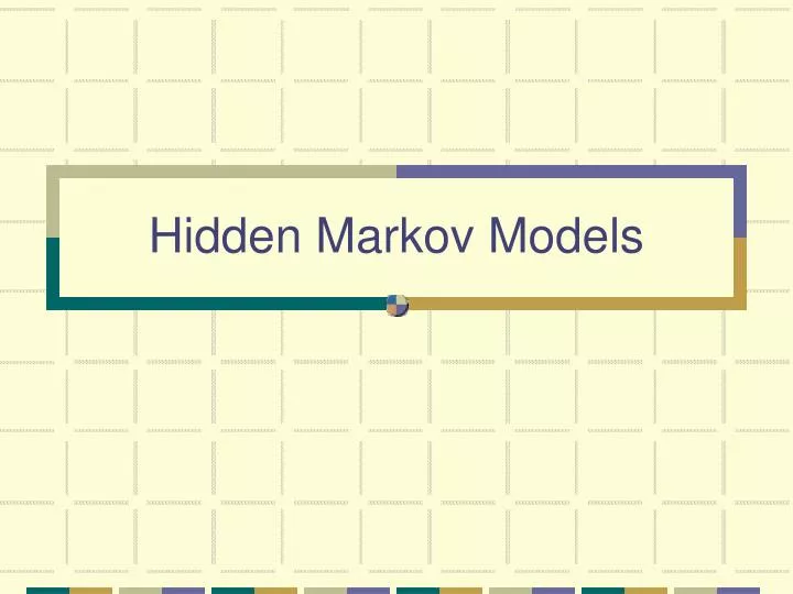 hidden markov models