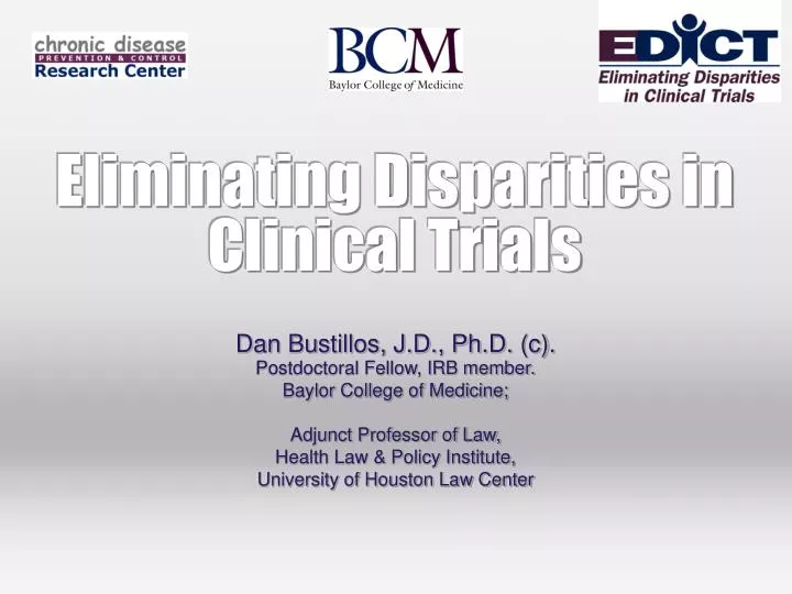 eliminating disparities in clinical trials