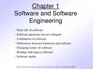 Chapter 1 Software and Software Engineering