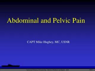 Abdominal and Pelvic Pain
