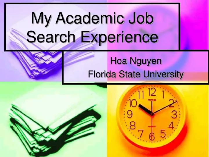 my academic job search experience