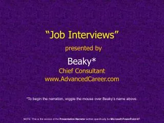“Job Interviews” presented by