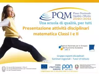 presentazione attivit disciplinari matematica classi i e ii