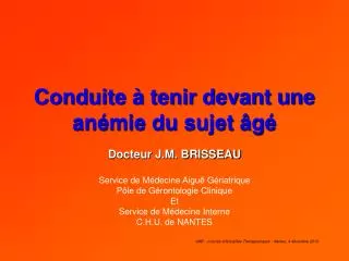 conduite tenir devant une an mie du sujet g