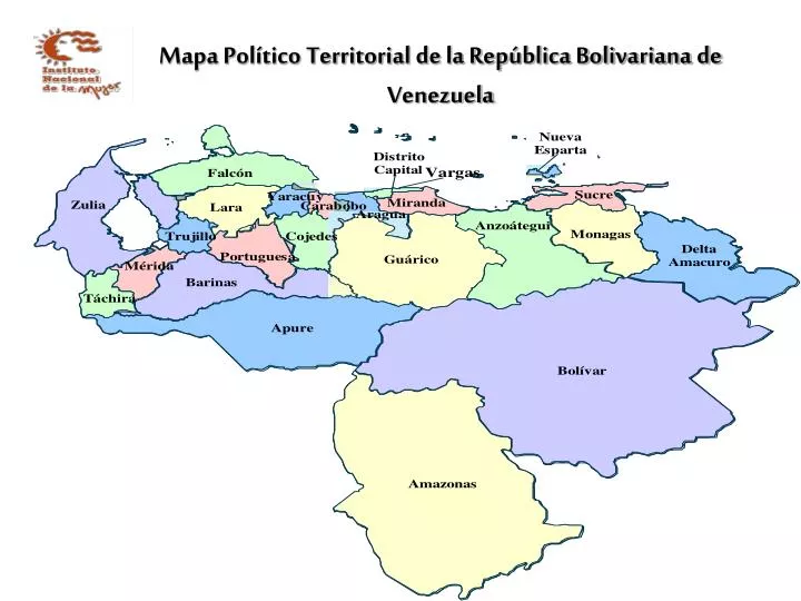 mapa pol tico territorial de la rep blica bolivariana de venezuela