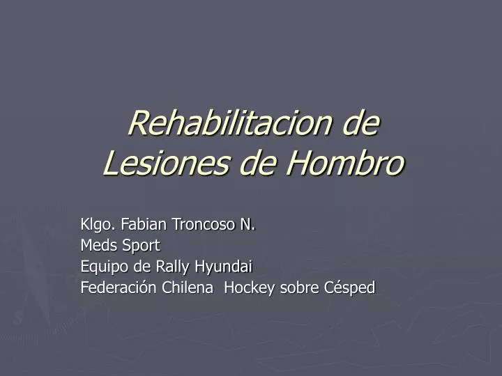 rehabilitacion de lesiones de hombro