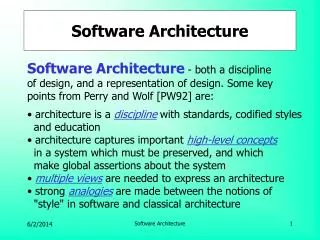 Software Architecture