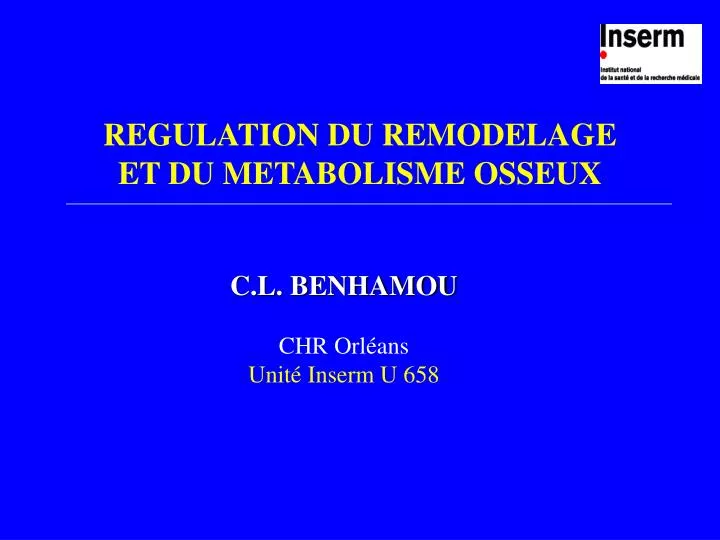 regulation du remodelage et du metabolisme osseux