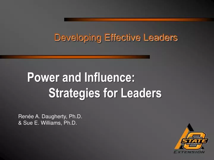 power and influence strategies for leaders