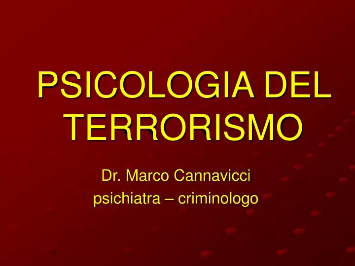 psicologia del terrorismo