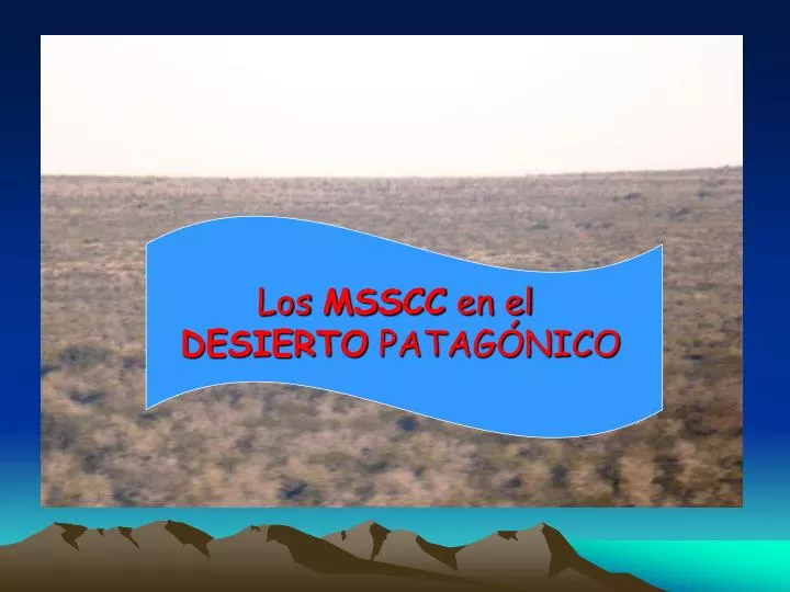 los msscc en el desierto patag nico