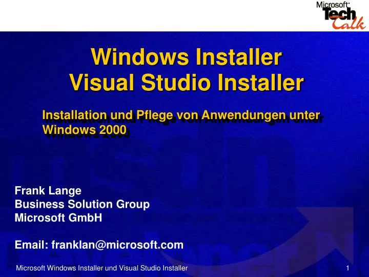 windows installer visual studio installer