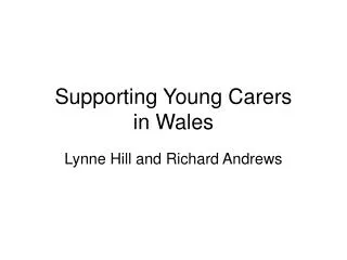 Supporting Young Carers in Wales
