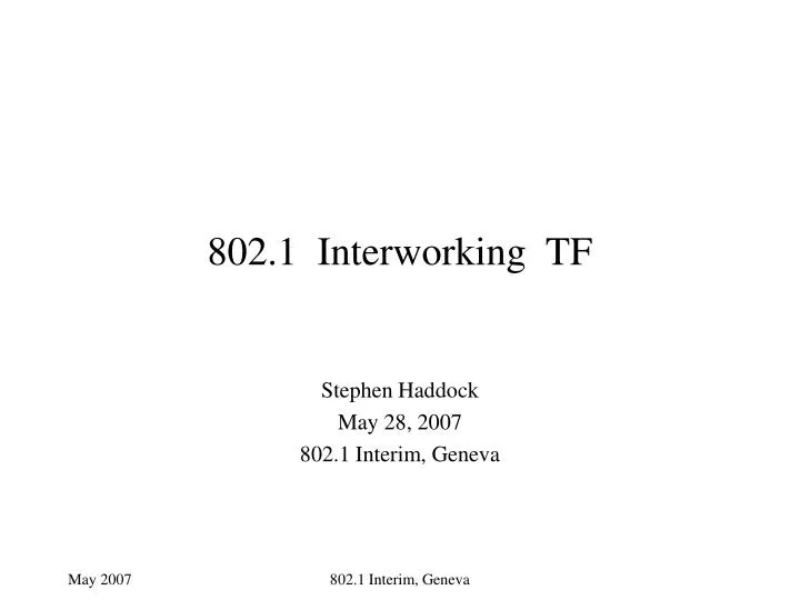 802 1 interworking tf