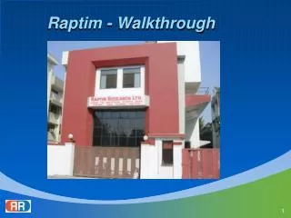 Raptim - Walkthrough