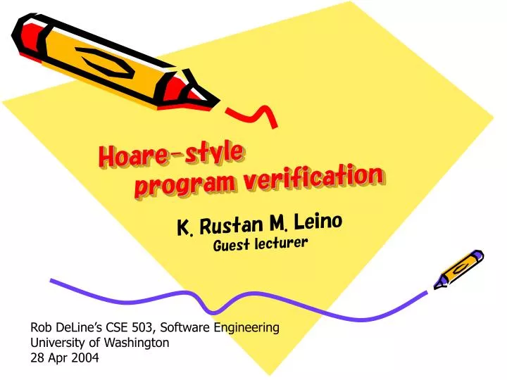 hoare style program verification