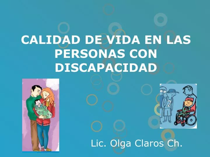 calidad de vida en las personas con discapacidad