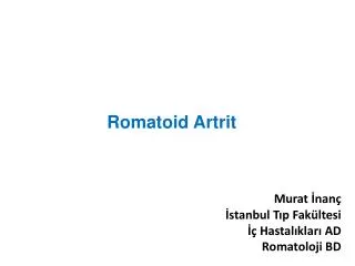 Romatoid Artrit