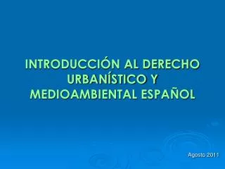 introducci n al derecho urban stico y medioambiental espa ol