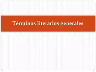 t rminos literarios generales