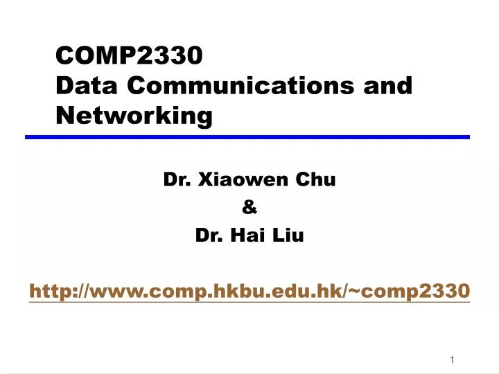 comp2330 data communications and networking