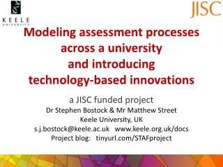 Modeling assessment processes across a university and introducing technology-based innovations